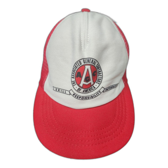 Vintage 70's Trucker Snapback Hat Associated General Contractors America AGCA - Picture 1 of 7